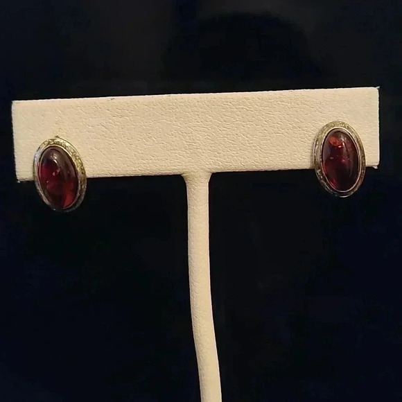 Sterling silver and Amber stud earrings. Bundle & Get discounts! - Picture 1 of 4